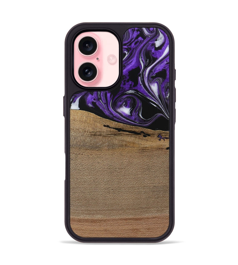 iPhone 16 Wood Phone Case - Zadie (Purple, 729416)