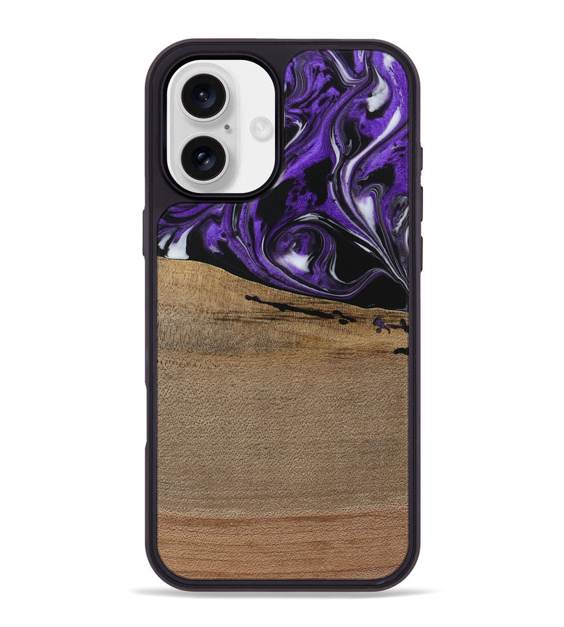 iPhone 16 Plus Wood Phone Case - Zadie (Purple, 729416)