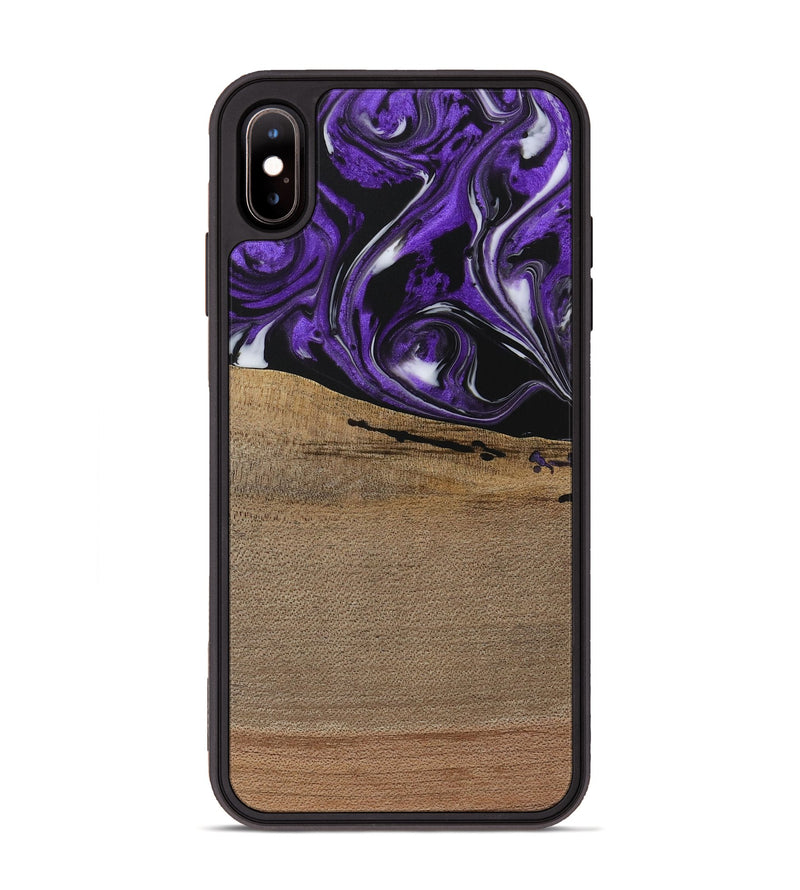 iPhone Xs Max Wood Phone Case - Zadie (Purple, 729416)