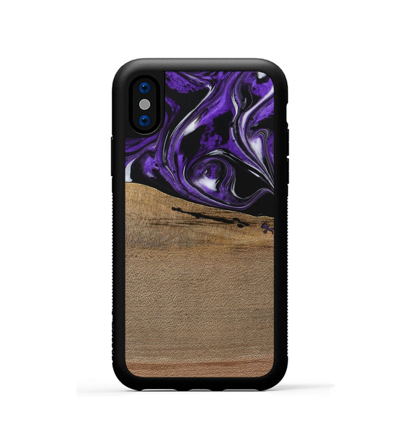 iPhone Xs Wood Phone Case - Zadie (Purple, 729416)