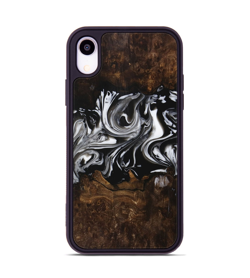 iPhone Xr Wood Phone Case - Vinita (Black & White, 729421)