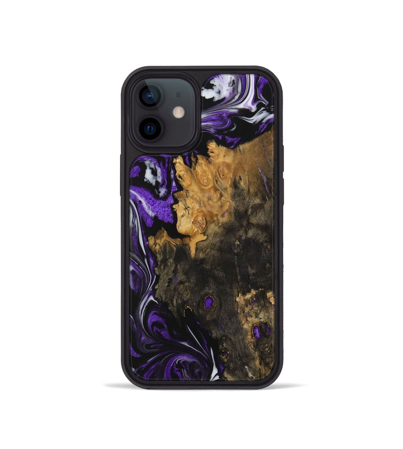 iPhone 12 mini Wood Phone Case - Maaike (Purple, 729430)