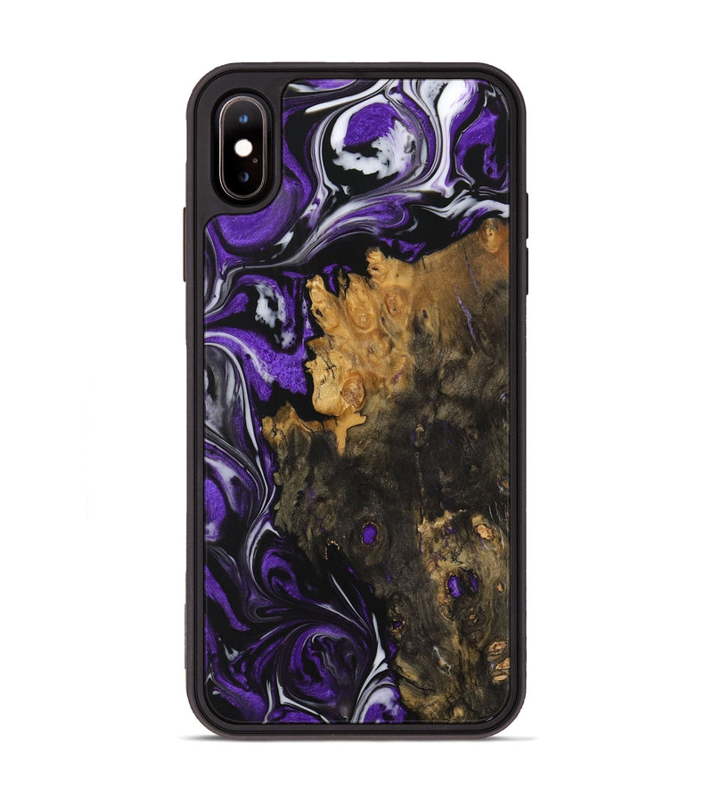 iPhone Xs Max Wood Phone Case - Maaike (Purple, 729430)