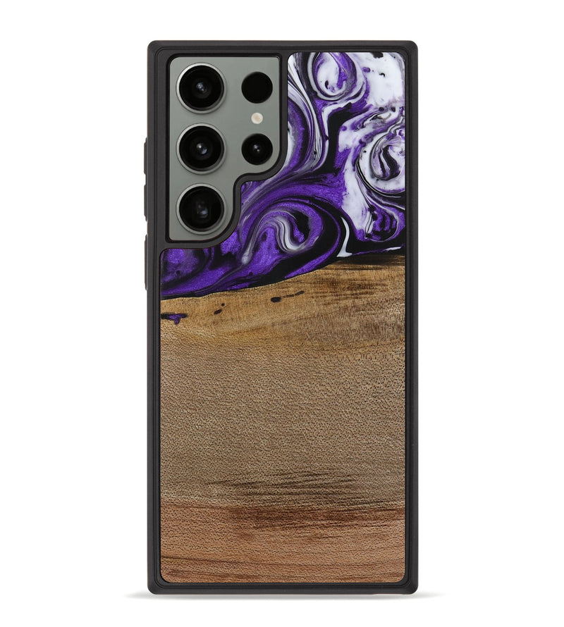 Galaxy S23 Ultra Wood Phone Case - Cleon (Purple, 729432)