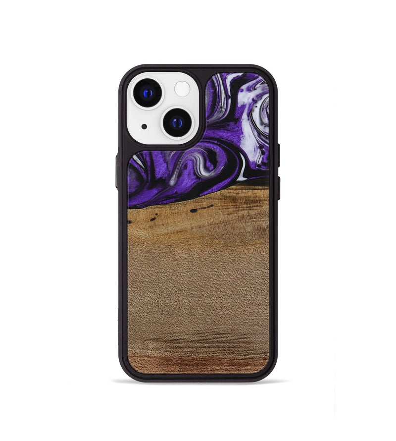 iPhone 13 mini Wood Phone Case - Cleon (Purple, 729432)