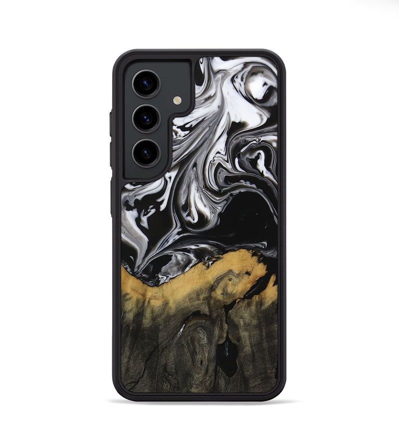 Galaxy S24 Wood Phone Case - Deegan (Black & White, 729438)