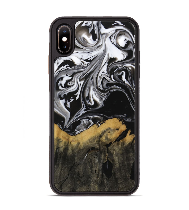 iPhone Xs Max Wood Phone Case - Deegan (Black & White, 729438)