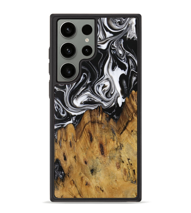 Galaxy S23 Ultra Wood Phone Case - Fayette (Black & White, 729440)