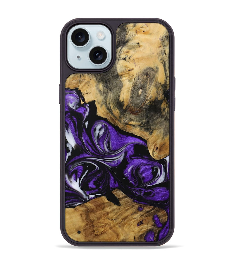 iPhone 15 Plus Wood Phone Case - Darlyne (Purple, 729441)