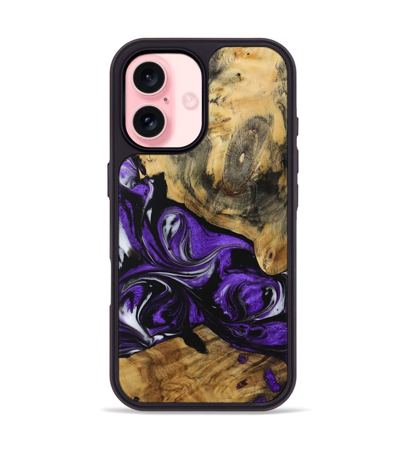 iPhone 16 Wood Phone Case - Darlyne (Purple, 729441)