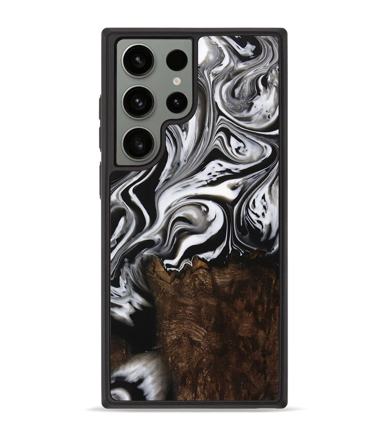 Galaxy S23 Ultra Wood Phone Case - LeRoy (Black & White, 729442)