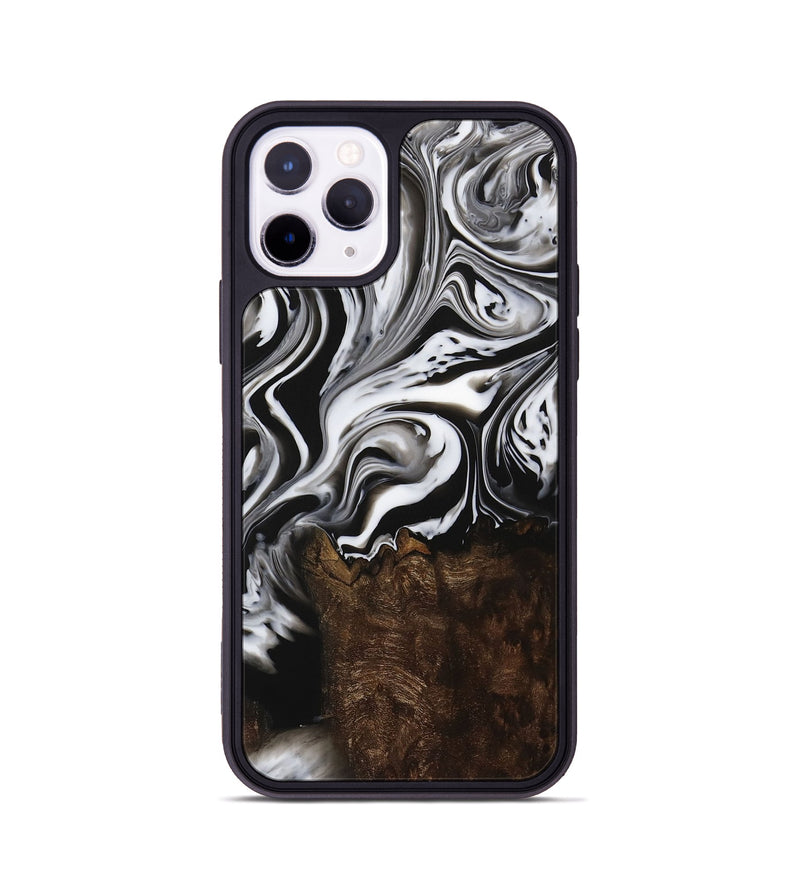 iPhone 11 Pro Wood Phone Case - LeRoy (Black & White, 729442)