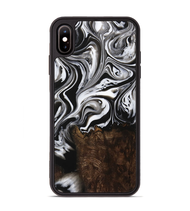 iPhone Xs Max Wood Phone Case - LeRoy (Black & White, 729442)