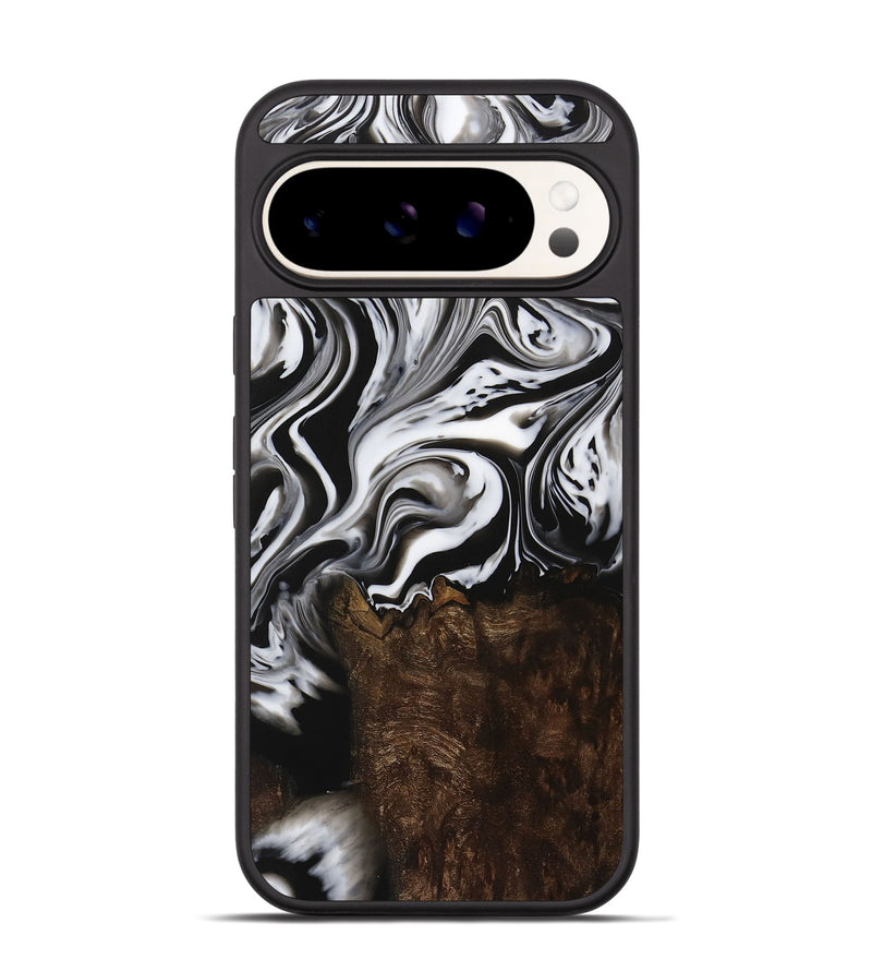 Pixel 9 Wood Phone Case - LeRoy (Black & White, 729442)