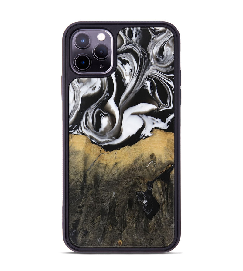 iPhone 11 Pro Max Wood Phone Case - Kirby (Black & White, 729445)