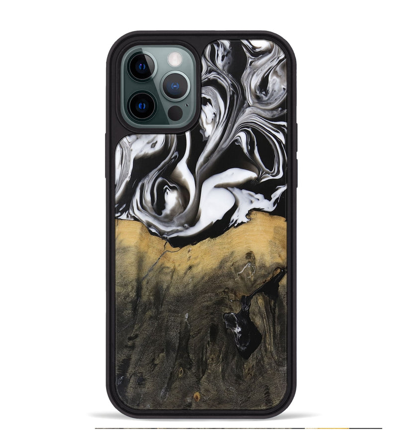 iPhone 12 Pro Max Wood Phone Case - Kirby (Black & White, 729445)