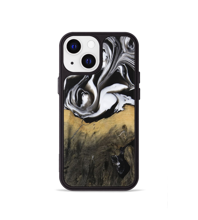 iPhone 13 mini Wood Phone Case - Kirby (Black & White, 729445)