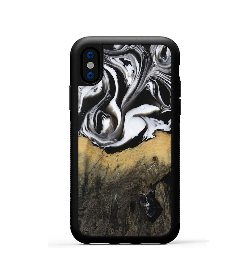 iPhone Xs Wood Phone Case - Kirby (Black & White, 729445)