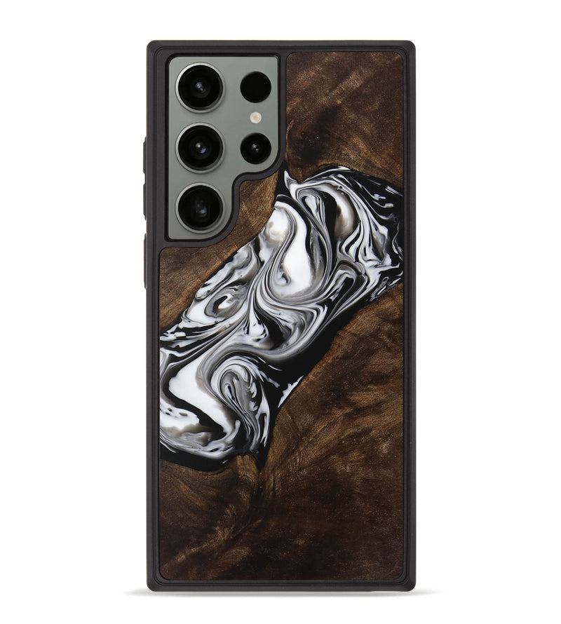 Galaxy S23 Ultra Wood Phone Case - Benton (Black & White, 729447)