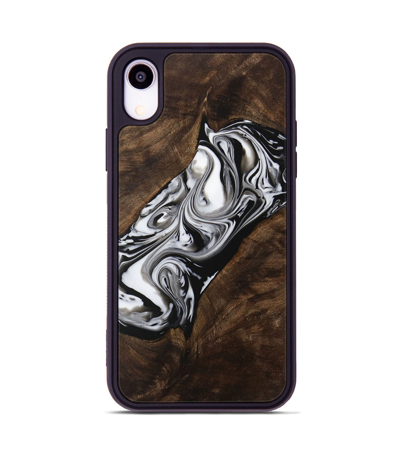 iPhone Xr Wood Phone Case - Benton (Black & White, 729447)