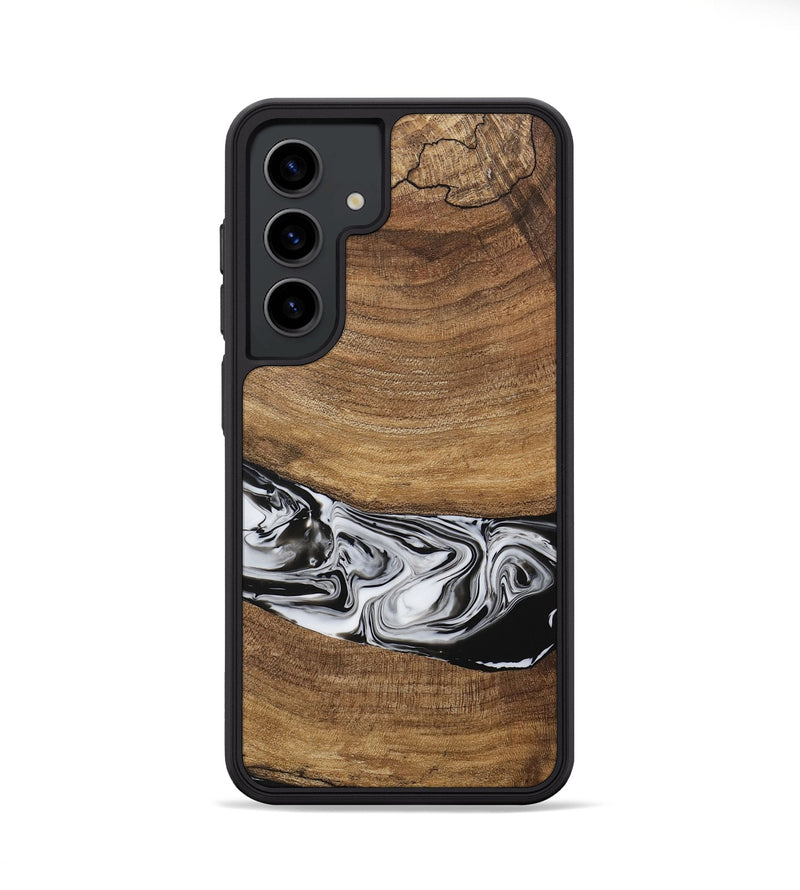 Galaxy S24 Wood Phone Case - Ertan (Black & White, 729451)