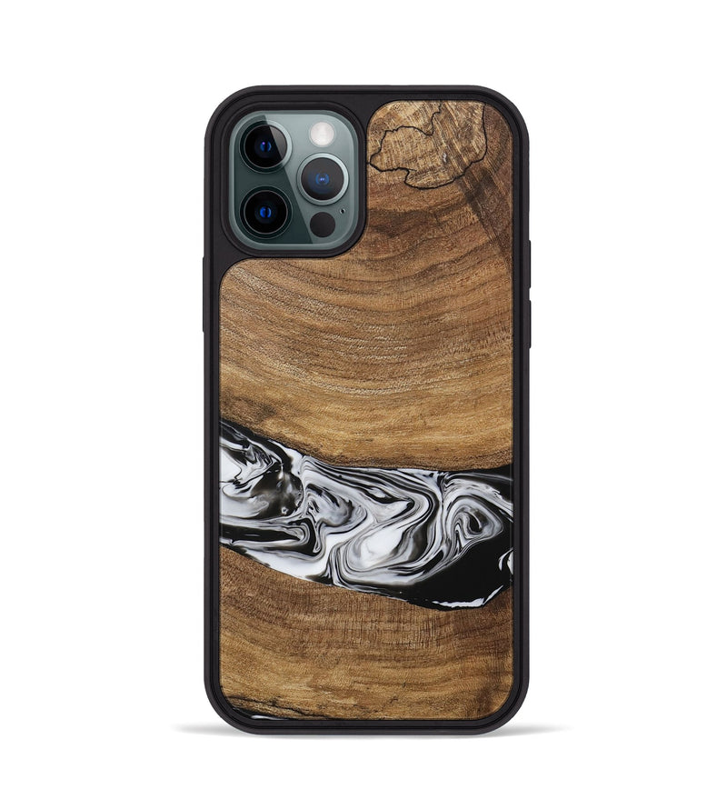 iPhone 12 Pro Wood Phone Case - Ertan (Black & White, 729451)