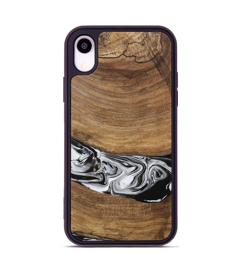 iPhone Xr Wood Phone Case - Ertan (Black & White, 729451)