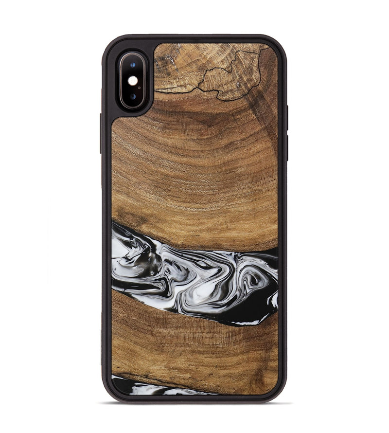 iPhone Xs Max Wood Phone Case - Ertan (Black & White, 729451)