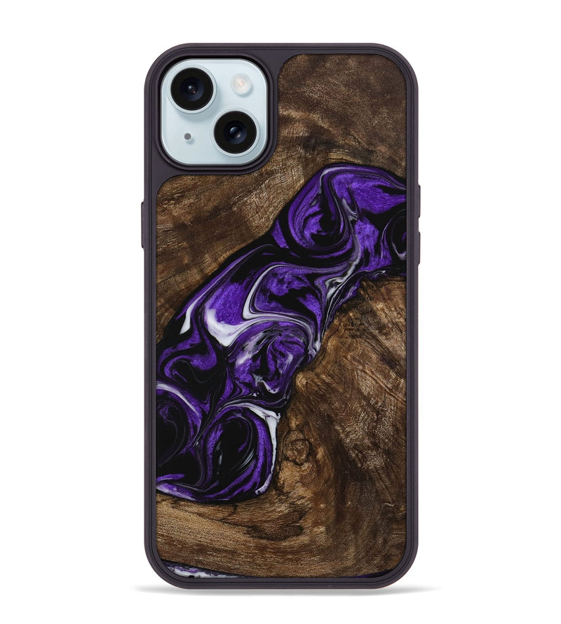 iPhone 15 Plus Wood Phone Case - Horton (Purple, 729456)