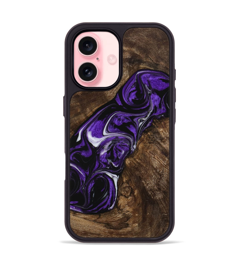 iPhone 16 Wood Phone Case - Horton (Purple, 729456)