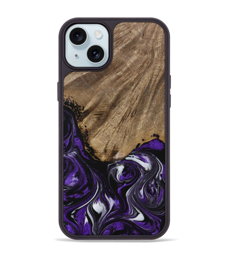 iPhone 15 Plus Wood Phone Case - Andrzej (Purple, 729463)