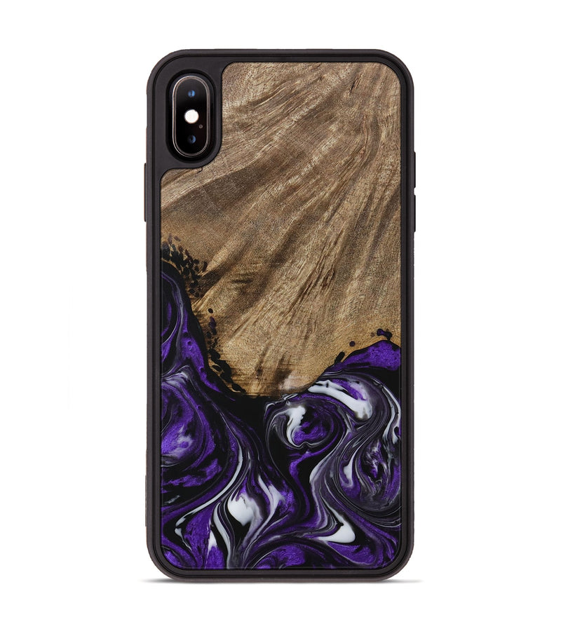 iPhone Xs Max Wood Phone Case - Andrzej (Purple, 729463)