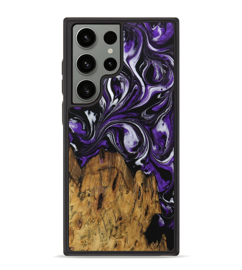 Galaxy S23 Ultra Wood Phone Case - Four (Purple, 729464)