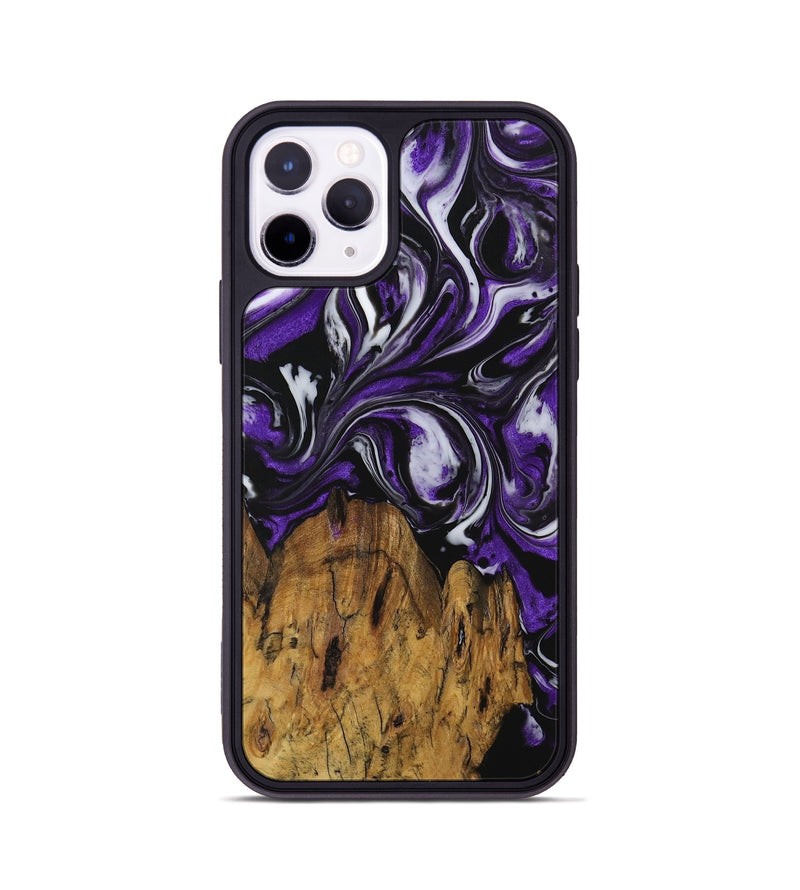 iPhone 11 Pro Wood Phone Case - Four (Purple, 729464)