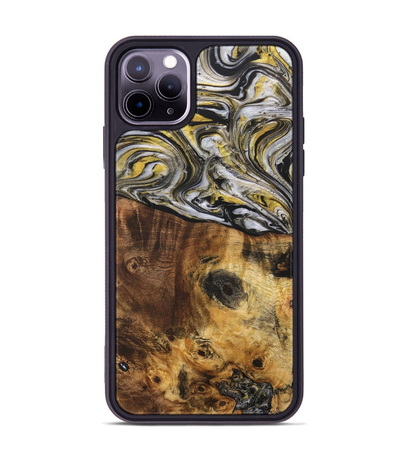 iPhone 11 Pro Max Wood Phone Case - Nari (Black & White, 729481)