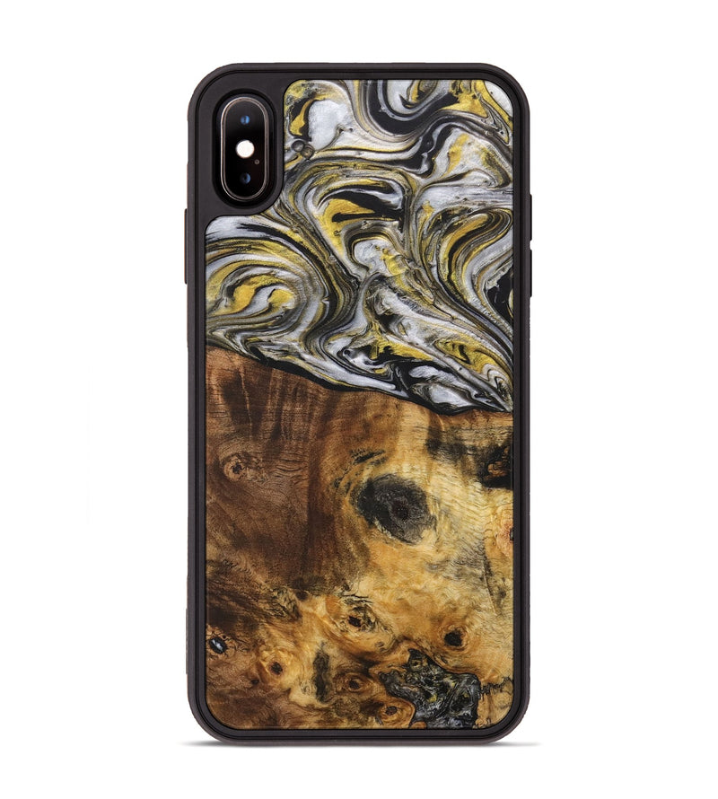 iPhone Xs Max Wood Phone Case - Nari (Black & White, 729481)