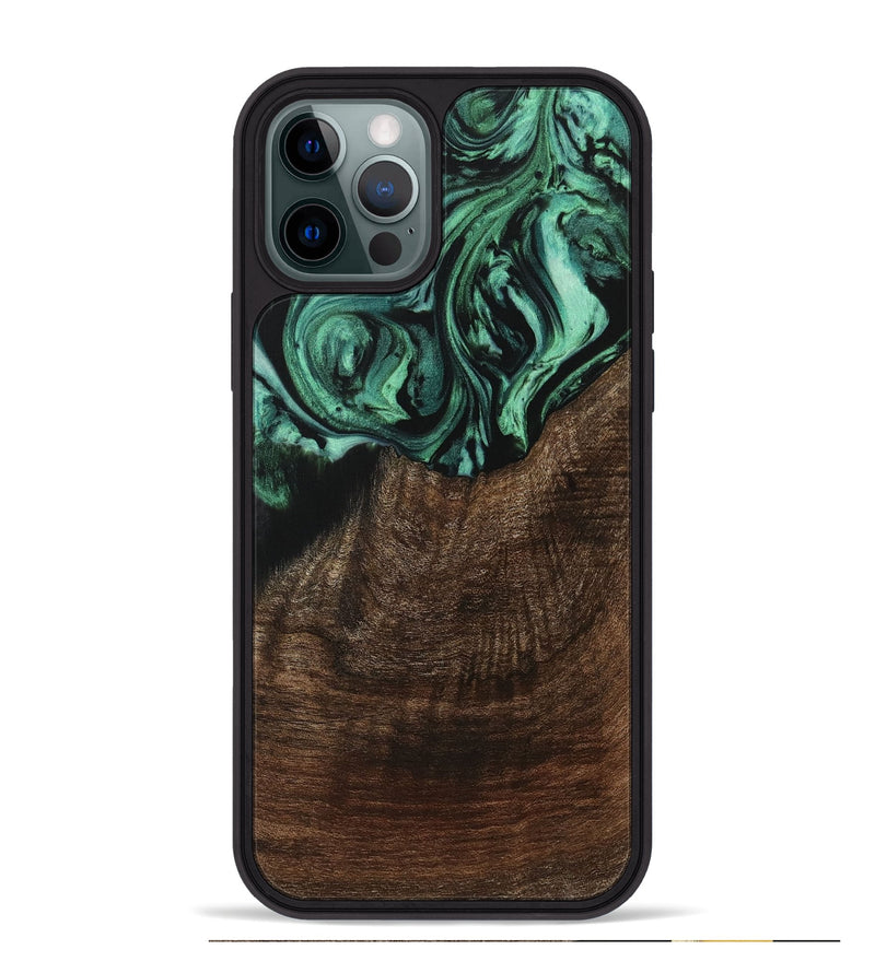 iPhone 12 Pro Max Wood Phone Case - Dillie (Green, 729543)