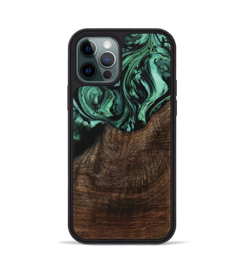 iPhone 12 Pro Wood Phone Case - Dillie (Green, 729543)