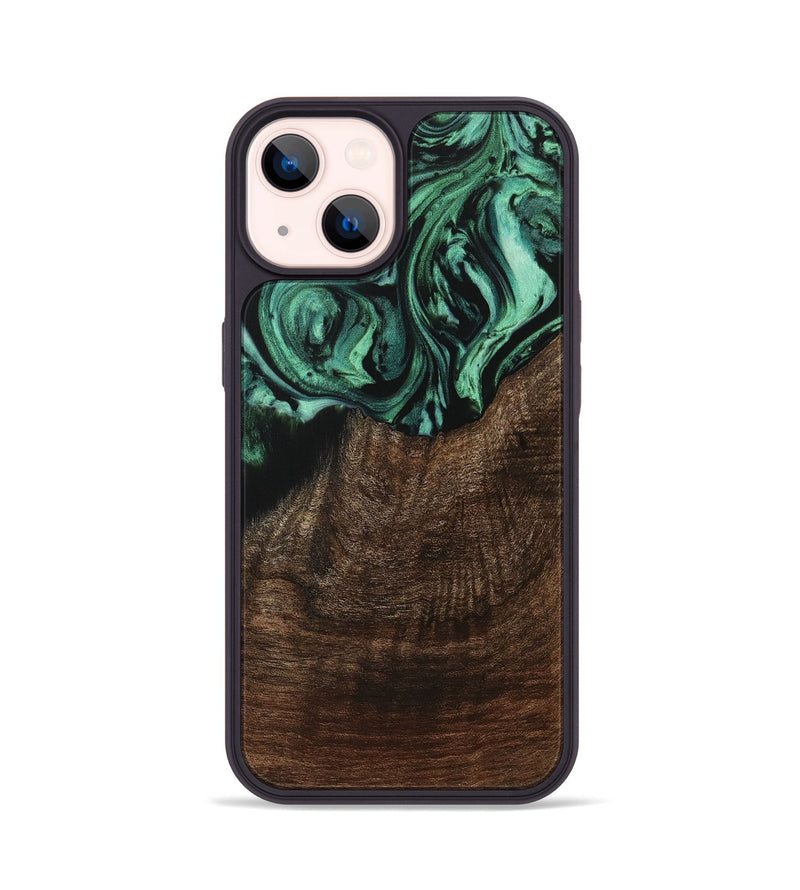 iPhone 14 Wood Phone Case - Dillie (Green, 729543)