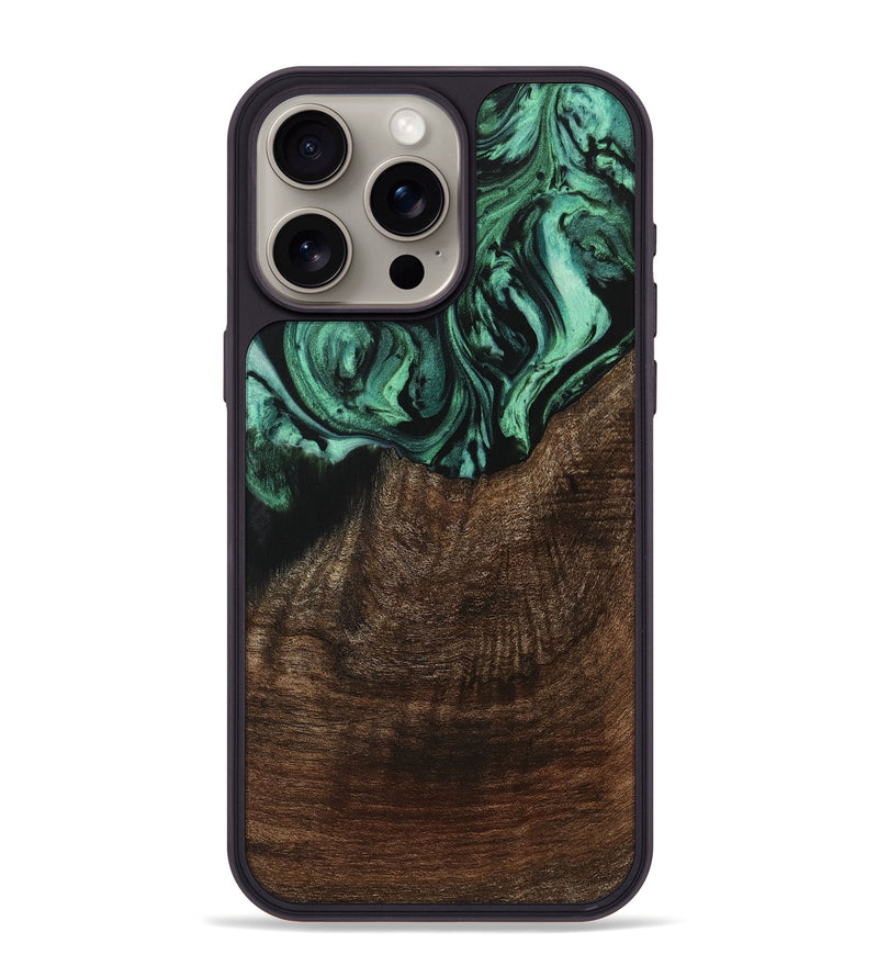 iPhone 15 Pro Max Wood Phone Case - Dillie (Green, 729543)