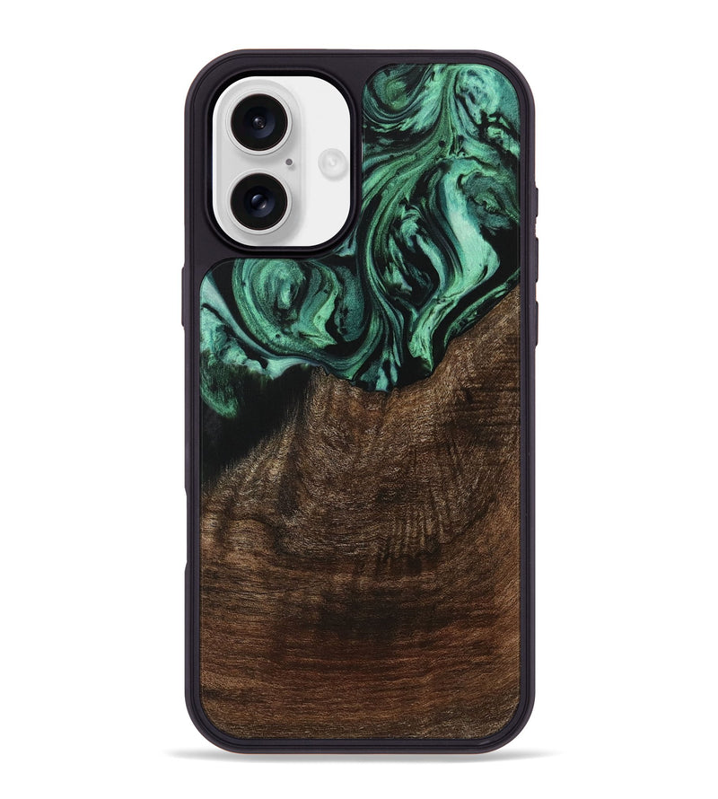 iPhone 16 Plus Wood Phone Case - Dillie (Green, 729543)