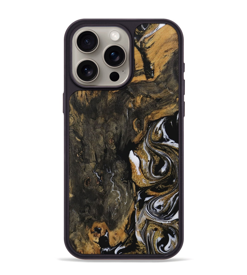 iPhone 15 Pro Max Wood Phone Case - Toma (Black & White, 729550)