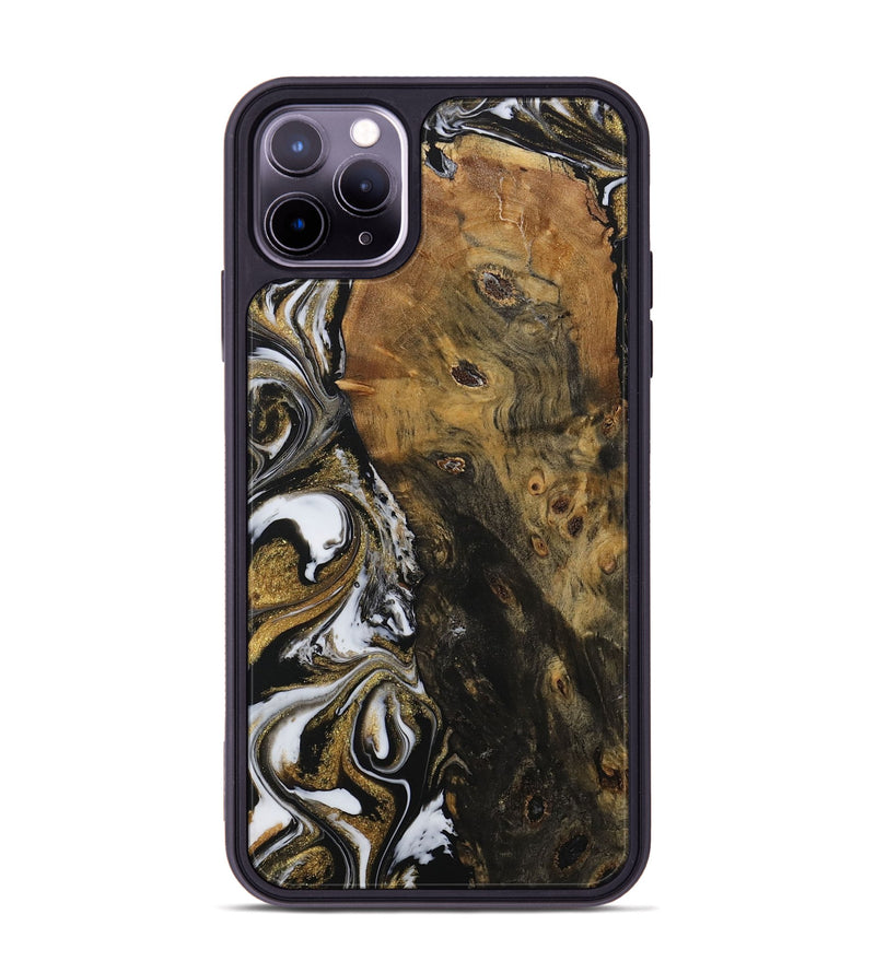 iPhone 11 Pro Max Wood Phone Case - Carolan (Black & White, 729560)