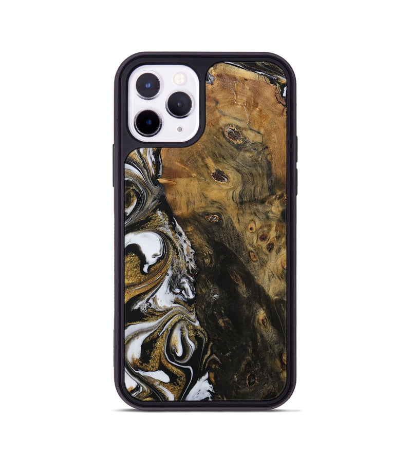 iPhone 11 Pro Wood Phone Case - Carolan (Black & White, 729560)