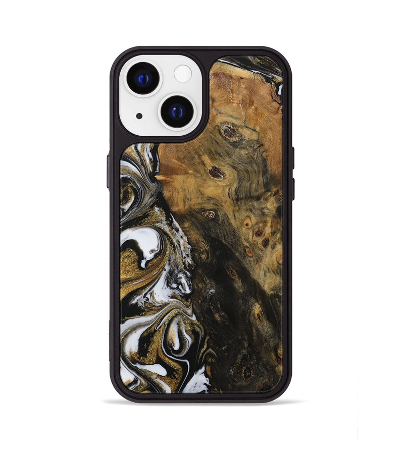 iPhone 13 Wood Phone Case - Carolan (Black & White, 729560)