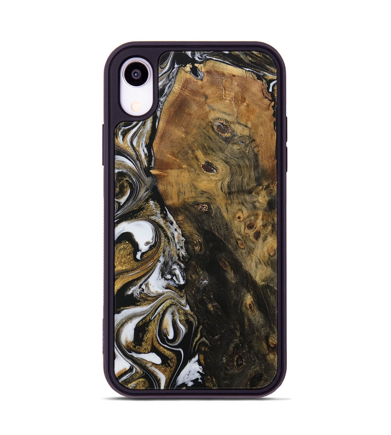 iPhone Xr Wood Phone Case - Carolan (Black & White, 729560)