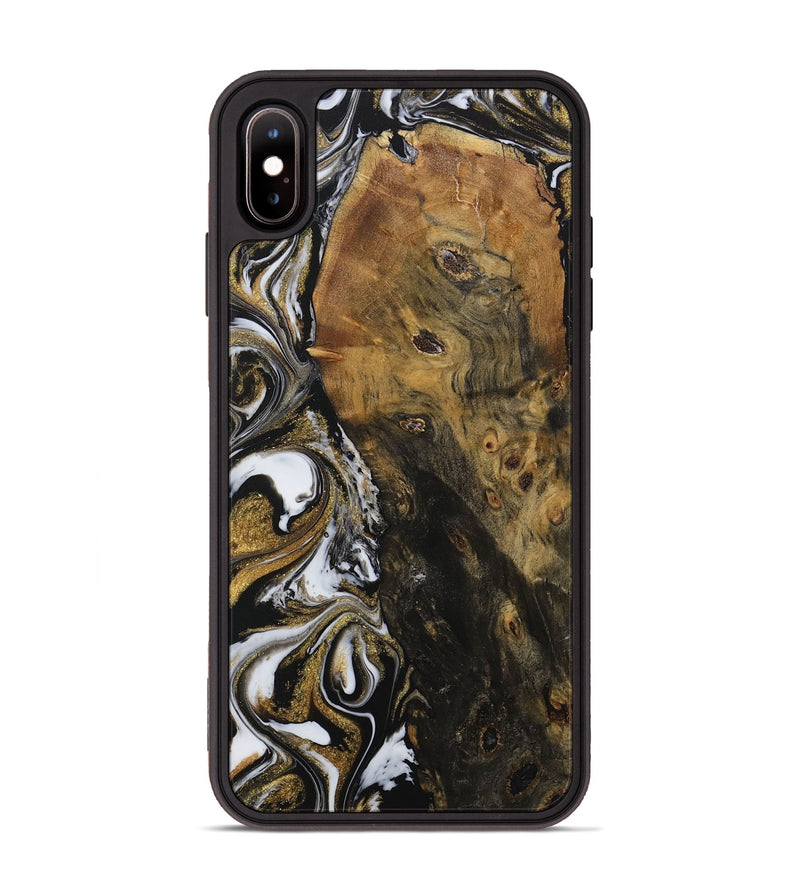 iPhone Xs Max Wood Phone Case - Carolan (Black & White, 729560)