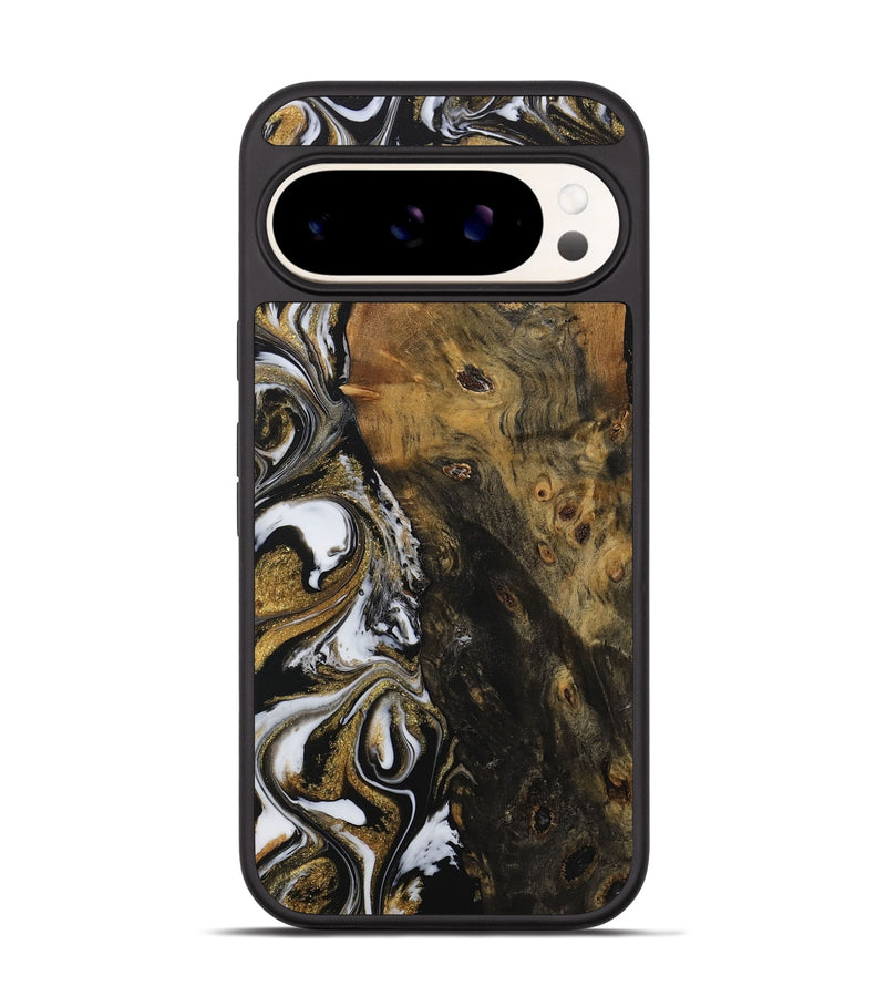 Pixel 9 Wood Phone Case - Carolan (Black & White, 729560)