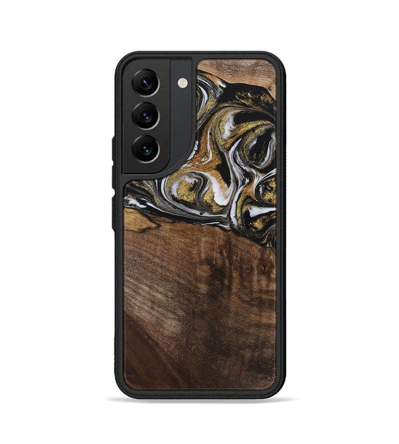 Galaxy S22 Wood Phone Case - Carmela (Black & White, 729561)