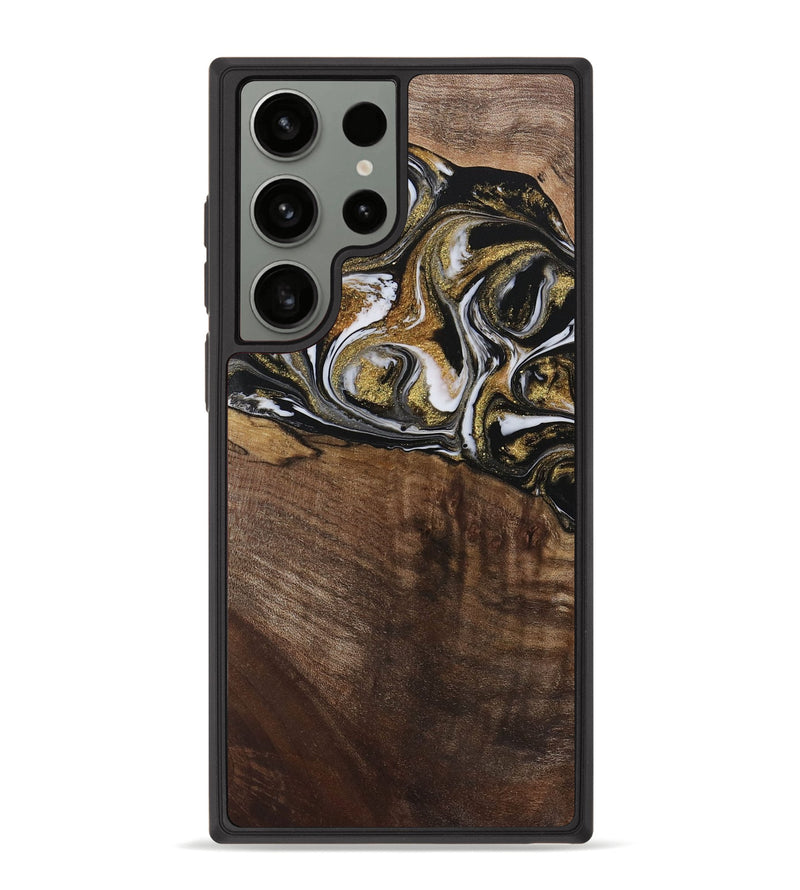 Galaxy S23 Ultra Wood Phone Case - Carmela (Black & White, 729561)